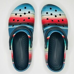 Men’s Striped Crocs Rare Classic Design Size 13 Colorful Fun Unique